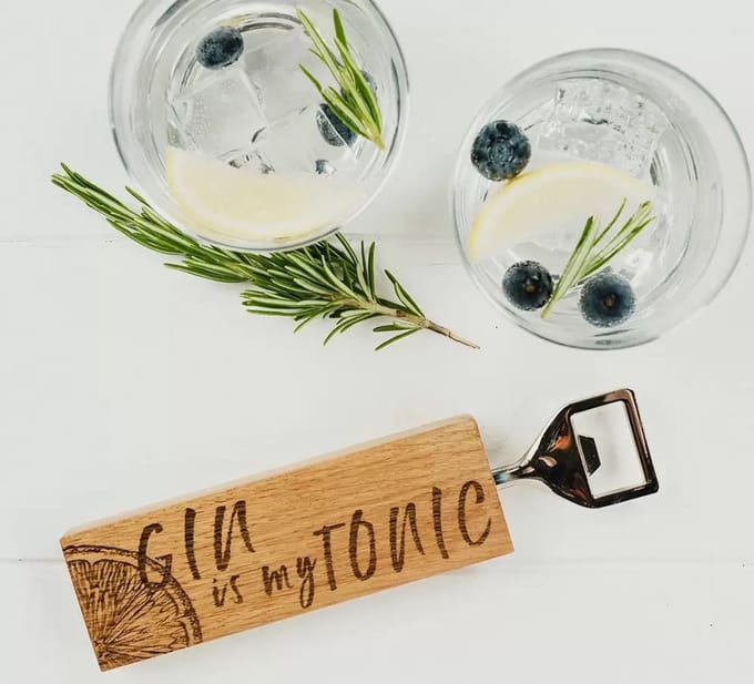 Flesopener Gin is my Tonic - Gegraveerd - Scottish Made
