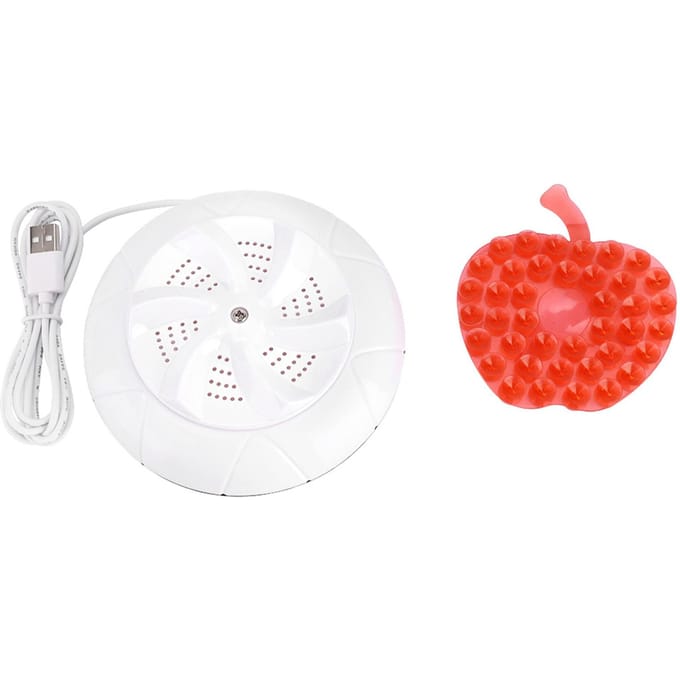 Mini Reis Draagbaar Huishoudelijk Kleine Wasmachine Ultrasoon Turbo Wasmachine Kleding  (Wit) wit