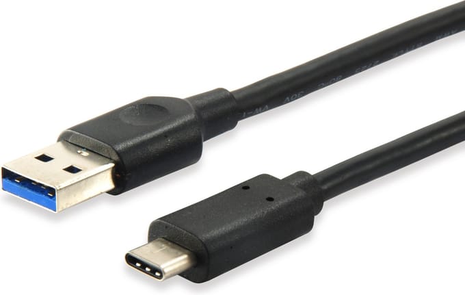 USB-kabel 1 meter USB 3.2 Gen 2 (3.1 Gen 2) USB A USB C Zwart