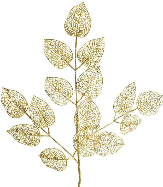 Skeletbladeren Kunstwilgenbladeren Gouden Tak Deco 63cm