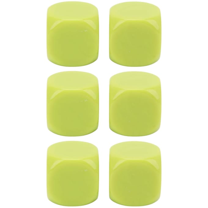 Ensemble de 6 Dés Géants Coins Arrondis Imperméables Résistants à l'Oxydation Surface Lisse Dés pour Bar Bricolage