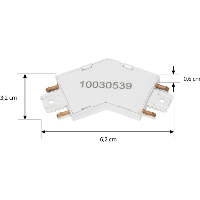 Lindby connector Lumaro, wit, 135°, kunststof