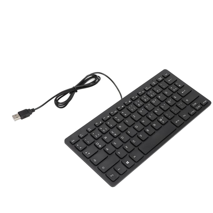 Toetsenbord 78 Toetsen Mute Ultra Dun Bedraad Mini USB Interface Desktop Computer Klein Taal German