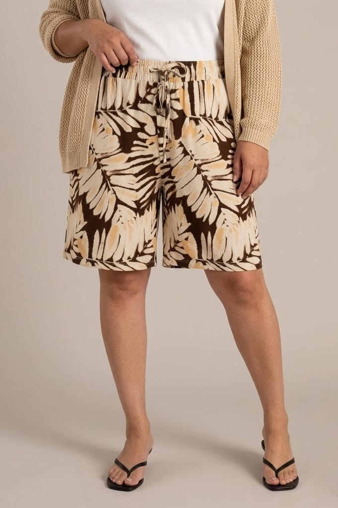 YEST CURVE Jaiyenna Essential - Coffee Brown/Multi-C - maat X-0(44)