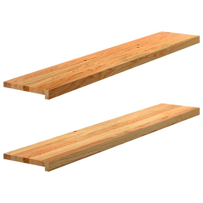 vidaXL - Vensterbanken - 2 - st - 140x25x2 - cm - massief - eikenhout - lichtbruin