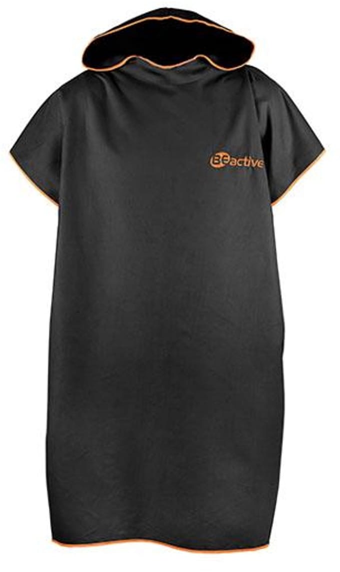 BECO BEactive beach poncho - zwart/oranje - maat S/M