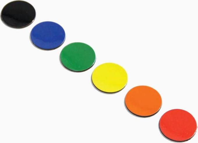 SMIT VISUAL Symbool magnetisch - Magneten - 15 stuks - Rond - Groen - 2 cm