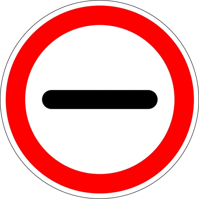 Stoppen sticker, F10 100 mm