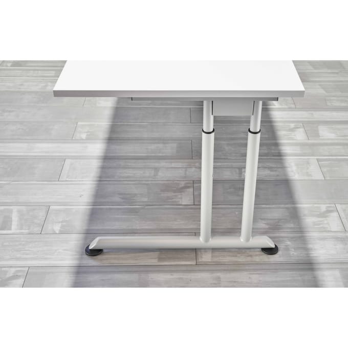 ZENO 12 S | Bureau - 120x80 Beuken/Zilver Tafelhoogte I In hoogte verstelbaar