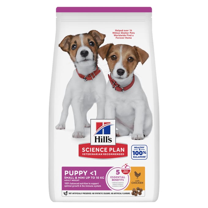 2 + 1 gratis! Hills Science Plan small & mini droogvoer voor honden. - Puppy