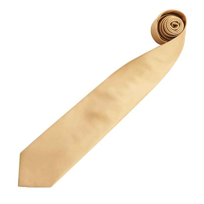 Premier Mannen 'Kleuren' Effen Mode / Zakelijke Stropdas (Goud)