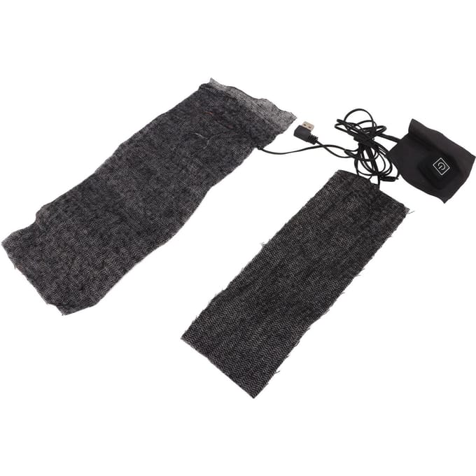 Clothes Heating Pad 3 Gears 2 in 1 Carbon Fiber USB Powered Warmer Pad for Skiing black