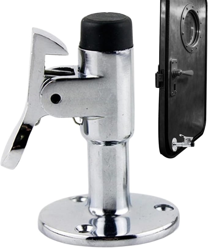 Deurstopper met Haak - Winddichte Deurhouder - Deuren Open Houden - Roestvrije Magnesiumlegering - 69 Centimeter - Enkel attribuut