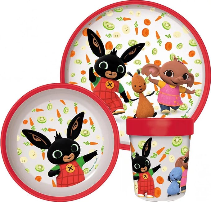Bing Sula Kinderen Antislip Servies Set 3 Delen Bord Kom Mok