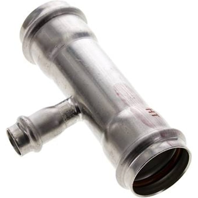 Tee Press Fitting - 15mm & 35mm Persmof - RVS