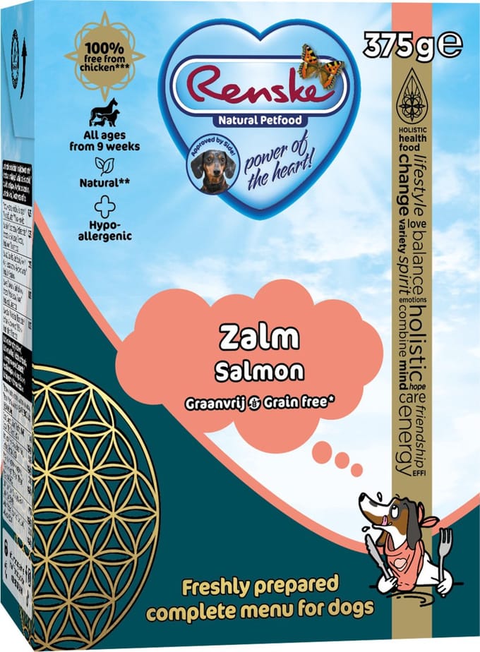 Renske Vers Graanvrij - Tetrapack 375 g - Hondenvoer - Zalm