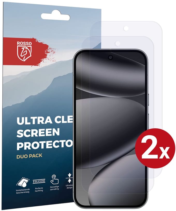 Rosso Screen Protector Geschikt voor Google Pixel 10 / 10 Pro | Ultra Clear Duo Pack | TPU Folie | Case Friendly Beschermfolie | 2 Stuks