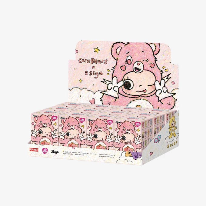 POP MART Zsiga × Care Bears Serie Figuren Blind Box pink