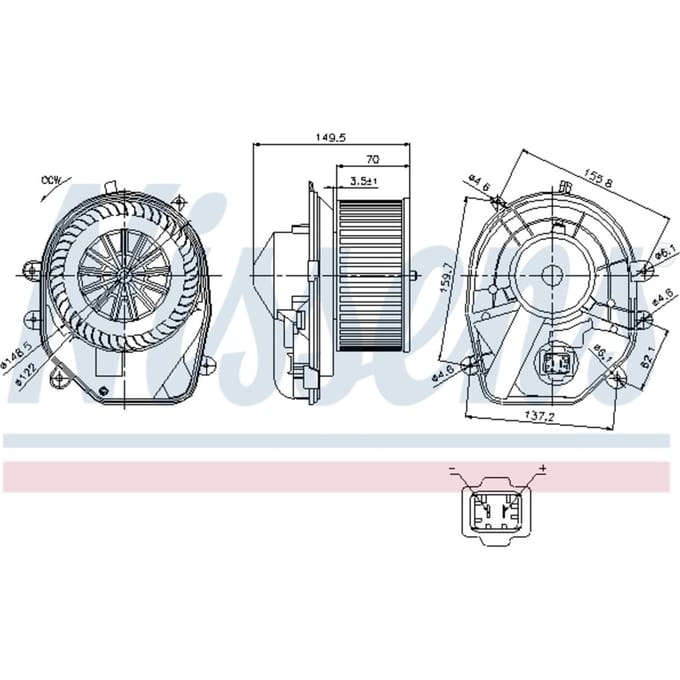 Binnenventilator NISSENS 87030