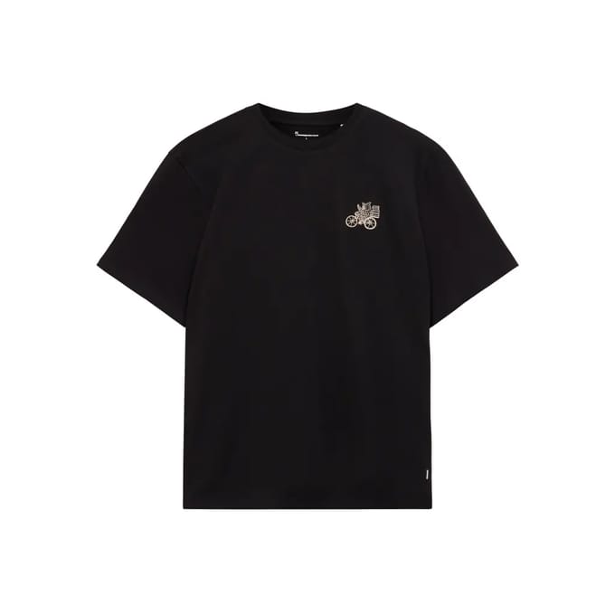 Geborduurde biologische katoen T-shirt KnowledgeCotton Apparel