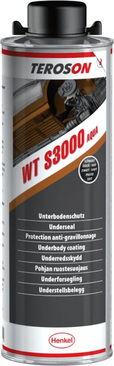 TEROSON WT S3000 Aqua – Steenslagbescherming Zwart – 1 Liter