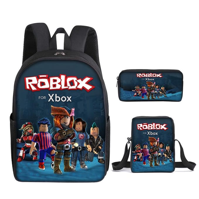 Roblox Student Schooltas Basisschool en Middelbare School Rugzak Modetrend Rugzak Drie Delig Set pencil case