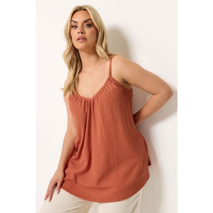 Yours Oranje Geplooide Swingtop Size 54-56