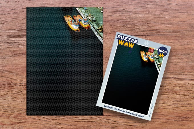 Puzzel Sleepboten naast een groot schip - Legpuzzel - Puzzel 1000 stukjes volwassenen