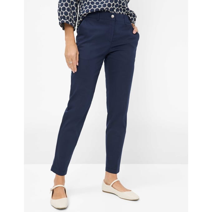 Brax Dames Chino  Style MARON S NAVY, donkerblauw, maat 34
