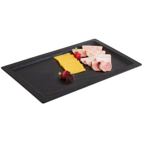 GGM Gastro (6 Stück) GN-Tablett 1/1 - SLATE - Melamin - Höhe: 15mm - Schwarz