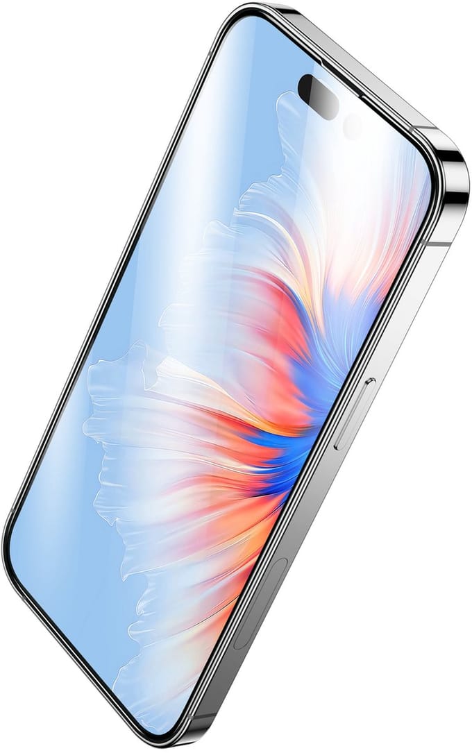 Rixus Clear HD Full Curved Edge Tempered Glass For Apple iPhone 16 Pro Max
