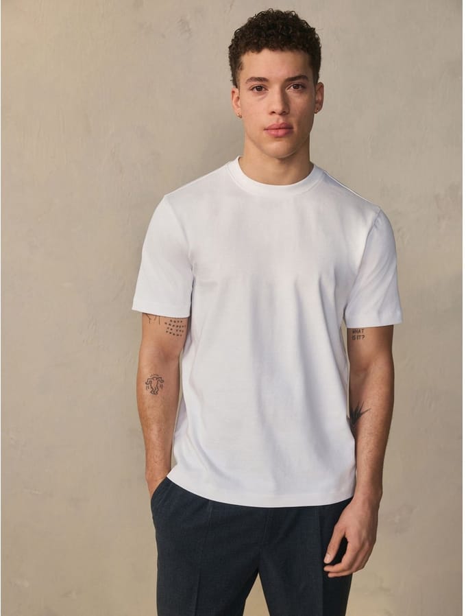Next - Heren - Relaxed fit - Zwaar T-shirt - Zwart