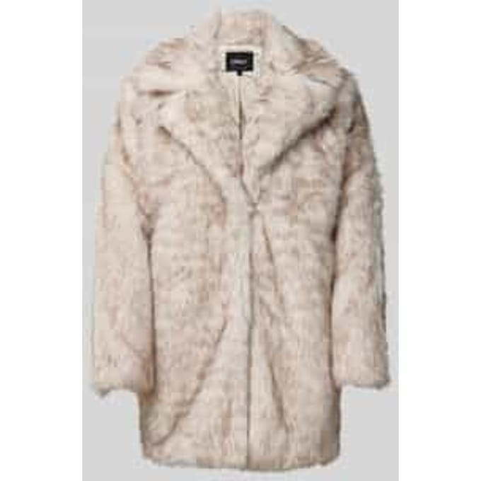 Boxy fit jack van imitatiebont met fly-away-kraag, model 'DAWN LIFE'