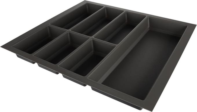 Bestekbak Classic - Lade Organizer - Soft-touch grijs - Voor kastbreedte 1000mm