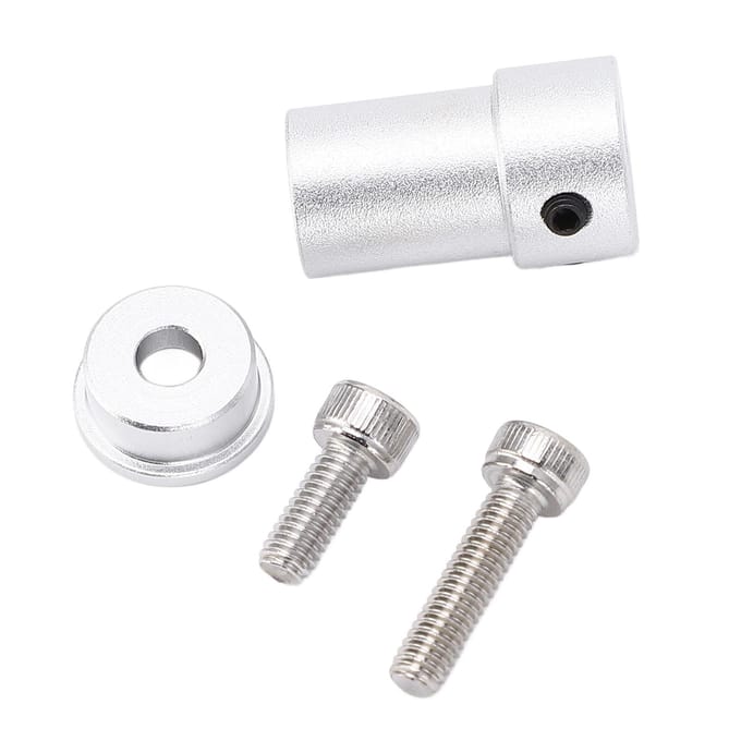 Accouplement d'arbre 5 mm en alliage d'aluminium, connecteur de coupleur d'arbre stable pour roue de robot CC white