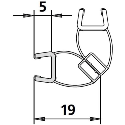 Kermi Aska replacement magnetic profile 6025698