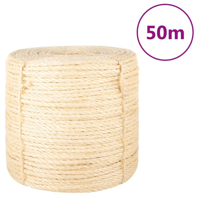 vidaXL - Touw - 6 - mm - 50 - m - 100% - sisal
