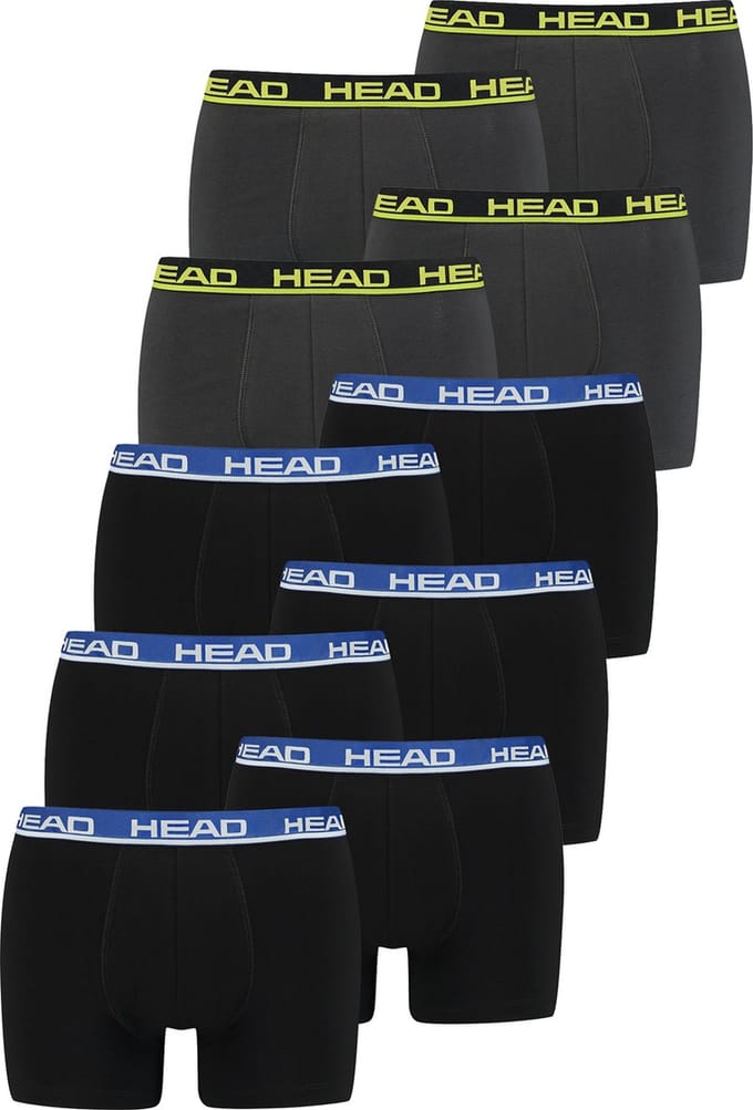 BOXERS Pack van 10 Head Heren Basic Boxer Broek Shorts Ondergoed Ondergoed Pack van 10