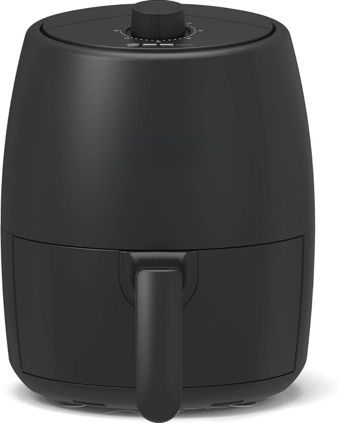 RVV® Mini Airfryer - Heteluchtfriteuse - Airfryer - Zwart - 22cm x 28cm x 27cm