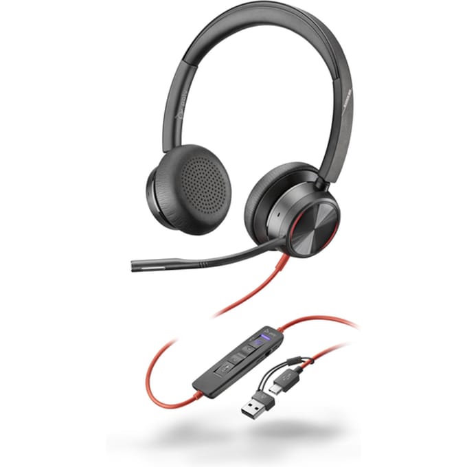 HP Poly Blackwire C8225-M – On-ear headset – Kabel – Stereo – Zwart – Noise Cancelling – Volumeregeling – Microfoon uitscha