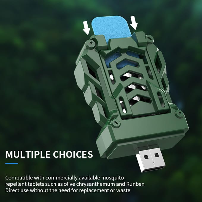 Muggenwerend middel Draagbare USB Plug-in Muggenwerend middel Verwarmde Elektronische Muggenmoordenaar met 4 wit