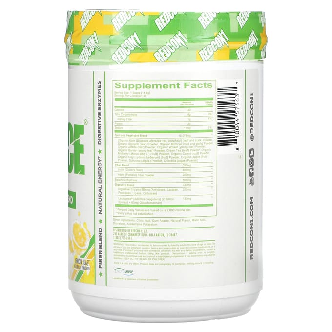 Redcon1, Gi Juice, Supergroene Mix, Citroen Explosie, 432G(15.24Oz)