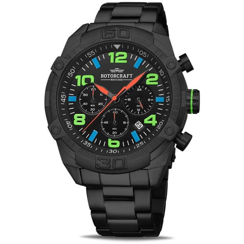 Rotorcraft - Heren Horloge Radiant Chrono - Zwart