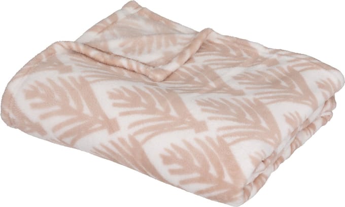 Atmosphera plaid art deco roze - 125 x 150 CM - Deken - Fleecedeken