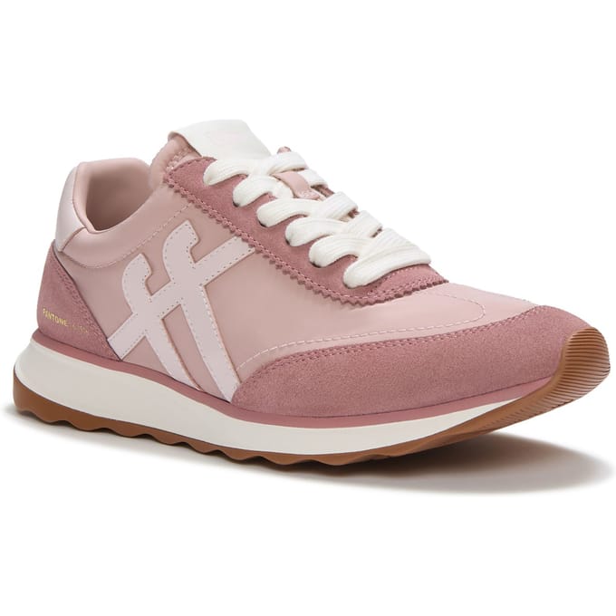 FitFlop X Pantone Retro-Q Suède Dames Roze Sneakers