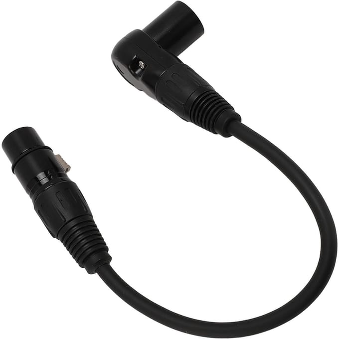 XLR Microfoon Verlengkabel Adapter 90 Graden XLR Male naar Female 3-Pins Microfoonkabel voor Luidsprekers 1.8m/ 6ft