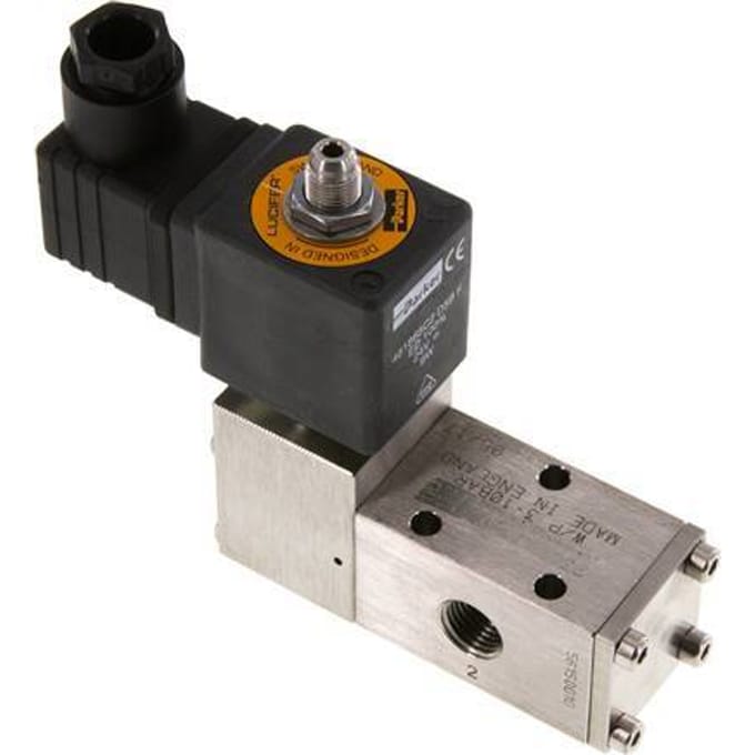 3/2 G1/4'' NC Magneetventiel RVS 24V DC 3-12bar/42-168psi