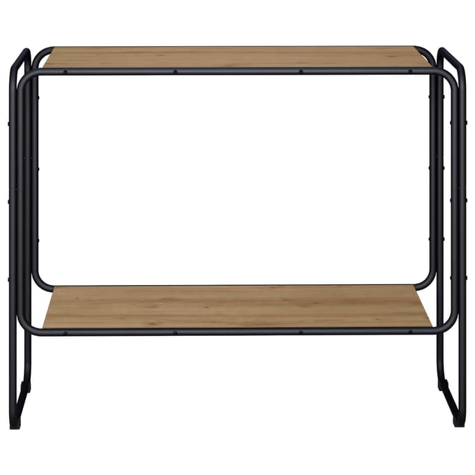 vidaXL - Dressoir - Artisanaal - eiken - 93.5 - x - 38 - x - 75 - cm - Bewerkt - hout