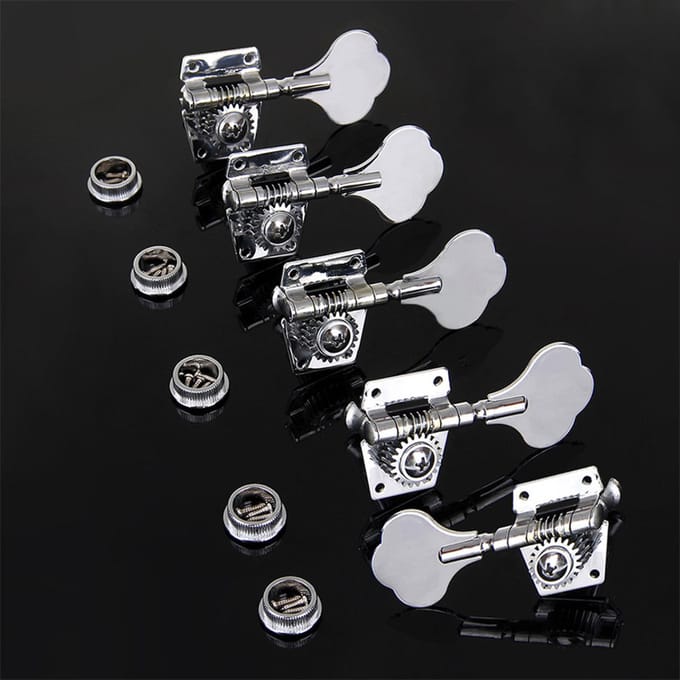 1PCS Links & 4PCS Rechts Bass Tuner Peg Gitaar Stemsleutels 1 right: 1 Right (80g) gray