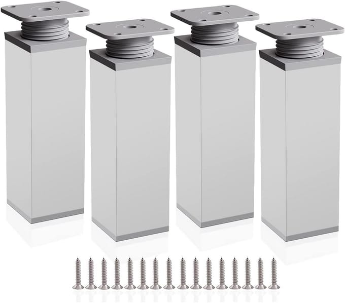 Verstelbare Meubelpoten 4 Stuks Aluminium Kastpoten 150mm Hoogte Verstelbaar